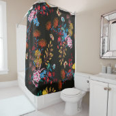 花エレガント盛りの庭フローラと蝶  シャワーカーテン (インサイチュ)