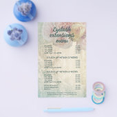 花エレガント目まつ毛メニューヴィンテージピンク牡丹 チラシ (シングル)