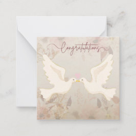 花エレガント祝い結婚のカード ノートカード