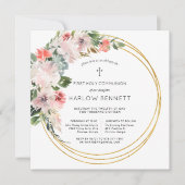 花エレガント第1回聖餐会招待状 招待状 (正面)