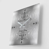 花エレガント第25期銀結婚祭 スクエア壁時計 (傾斜)