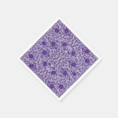 花エレガント紫色のダマスク スタンダードカクテルナプキン (角)