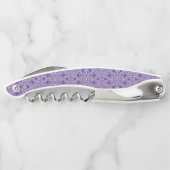 花エレガント紫色のダマスク ソムリエナイフ (裏面)