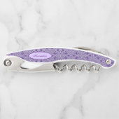 花エレガント紫色のダマスク ソムリエナイフ (正面)