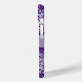 花エレガント紫色のダマスク Case-Mate iPhoneケース (裏面 / 左)