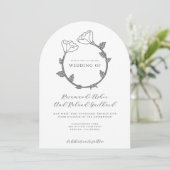 花エレガント結婚の 招待状 (スタンド正面)