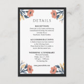 花エレガント結婚式招待状囲いカード エンクロージャーカード (正面)