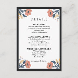 花エレガント結婚式招待状囲いカード エンクロージャーカード