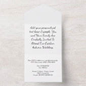 花エレガント結婚式招待状RSVP付き オールインワン招待状 (内側)