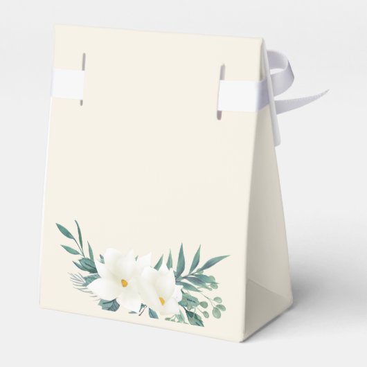 花エレガント緑の白の黒の好意ボックス フェイバーボックス (裏面サイド)