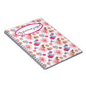 花エレガント背 ノートブック (右側)