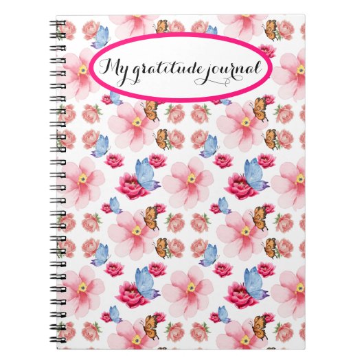 花エレガント背 ノートブック (正面)