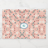 花エレガント色 スパークリングワインラベル (シングルラベル)