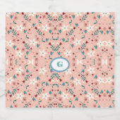 花エレガント色 スパークリングワインラベル (シングルラベル)