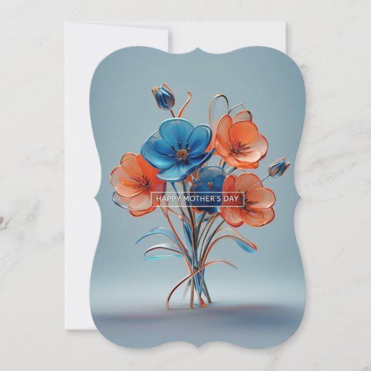 花エレガント花束母のデイカード (正面)