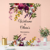 花エレガント花束 アクリルサイン (ウェディング)