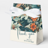 花エレガント花柄誕生日 フェイバーボックス (正面サイド)