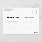 花エレガント葉と羽ありがとう ポストカード (裏面)