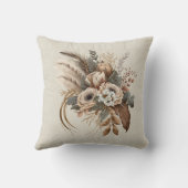 花エレガント葉と羽 クッション (裏面)