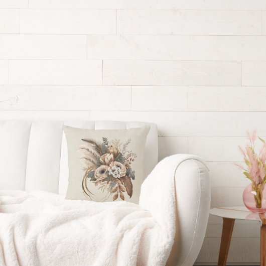 花エレガント葉と羽 クッション (ソファ)