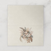 花エレガント葉と羽 プレイスカード (外部開封)