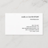 花エレガント葉と羽 名刺 (裏面)