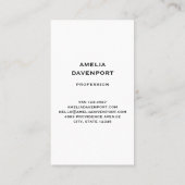 花エレガント葉と羽 名刺 (裏面)