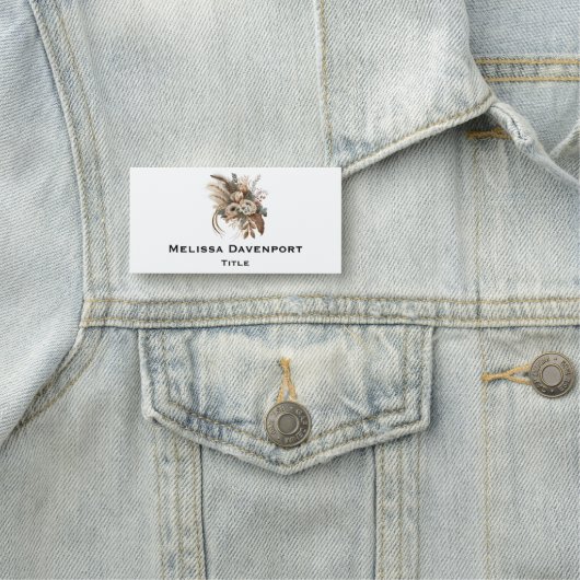 花エレガント葉と羽 名札 (インサイチュ)