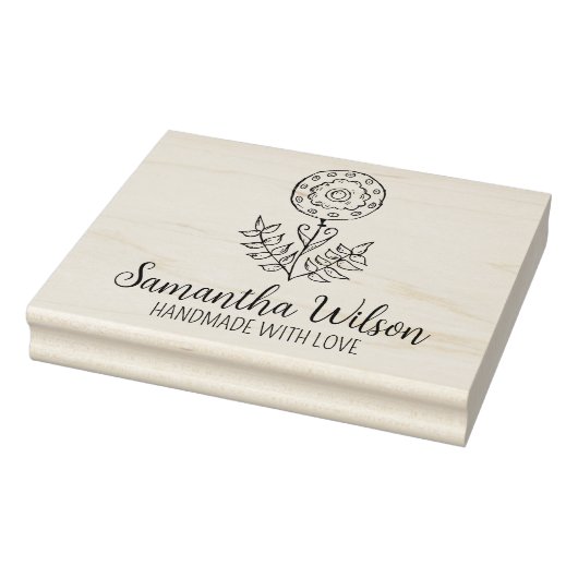 花エレガント製カスタム手作り大型 ラバースタンプ (スタンプ)