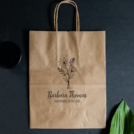 花エレガント製カスタム手作り大型 ラバースタンプ