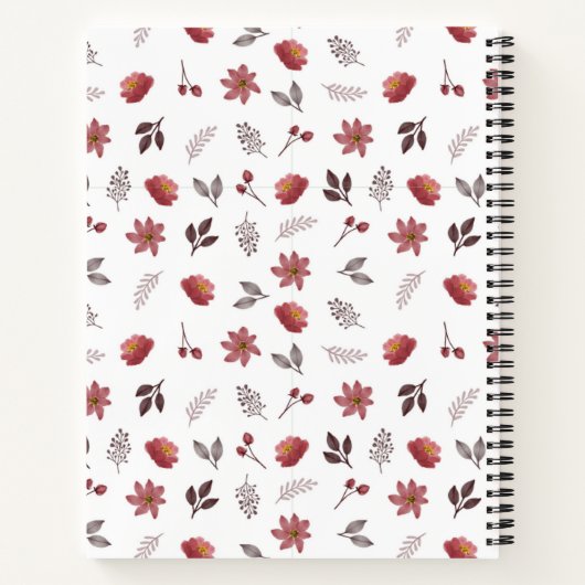 花エレガント赤ちゃんシャワーギフトリストノートブック ノートブック (裏面)