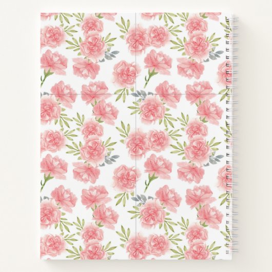 花エレガント赤ちゃんシャワーギフトリストノートブック ノートブック (裏面)