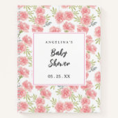 花エレガント赤ちゃんシャワーギフトリストノートブック ノートブック (正面)