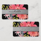 花エレガント銀帯 名刺 (正面/裏面)