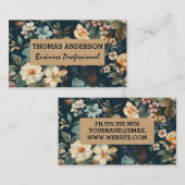 花エレガント類 |クラシック 名刺 (正面/裏面)