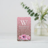 花エレガント類 | ダマスクパターン 名刺 (スタンド正面)