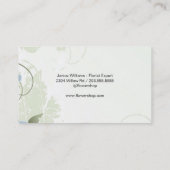 花エレガント類 | フローリスト | イベントプランナー 名刺 (裏面)