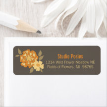 花エレガント黄褐色の植物文房具