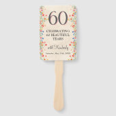 花エレガント60年パーティーフローラ60誕生日 ハンドファン (正面)