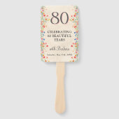 花エレガント80年パーティーフローラ80誕生日 ハンドファン (正面)