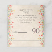 花エレガント90年パーティーフローラ90誕生日 プレイスカード (外部開封)