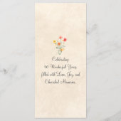 花エレガント90年パーティーフローラ90誕生日 メニュー (裏面)