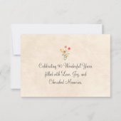 花エレガント90年パーティーフローラ90誕生日 出欠カード (裏面)