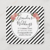 花エレガント/ヴィンテージ スクエア名刺 (正面)