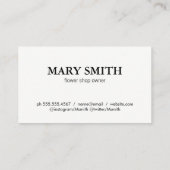 花エレガント/布のテクスチャ 名刺 (裏面)