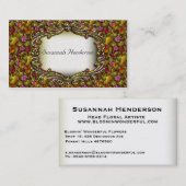 花エレガント・果物・金ゴールド名刺 名刺 (正面/裏面)