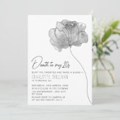 花エレガント「20代の死」 30歳の誕生日 招待状 (スタンド正面)