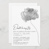 花エレガント「20代の死」 30歳の誕生日 招待状 (正面/裏面)