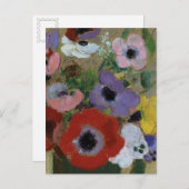 花オディロンリドン大きな緑の花瓶CC0061 ポストカード (正面/裏面)