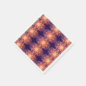 花オレンジパープルと白 スタンダードカクテルナプキン (角)